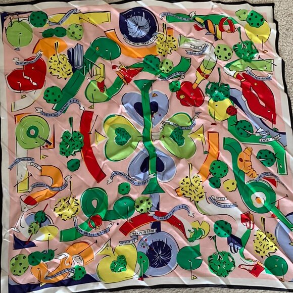 KATE SPADE Mini Golf Graphic Silk Scarf - Picture 3 of 5